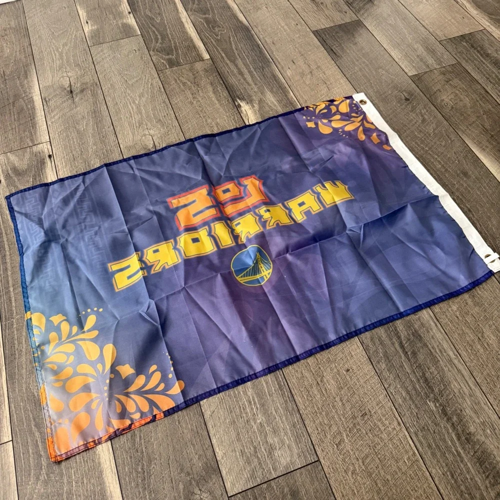 Golden State Warriors Los Warriors NBA Hispanic Heritage Night Flag Purple 23x35